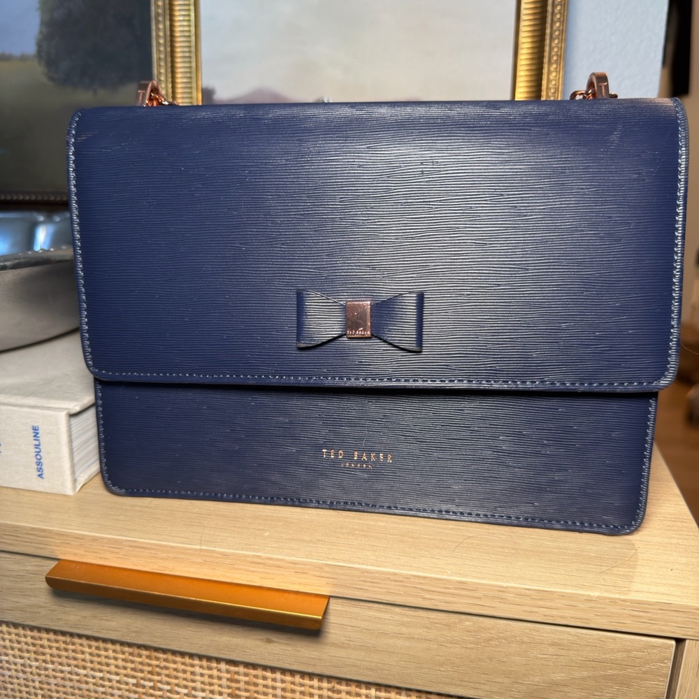 Ted Baker Dark Blue Crossbody Bag with Bow